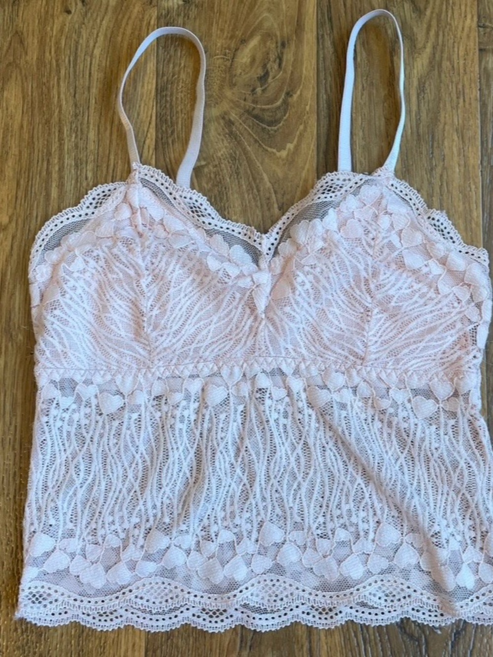 Lace Camisole Tank Top - Light Pink